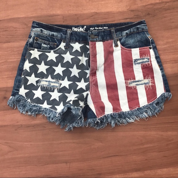 Mossimo Supply Co. Pants - Mossimo Cut-Off Denim American Flag Shorts NWOT